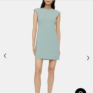 NWOT Theory Crepe Cap Sleeve Embroidered Dress